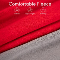 2 Pack Fleece Dog Sweater Pullover Lightweight Reflective Jacket – Essentials for Dogs - 3# Red & Grey / XX-Large - image 3