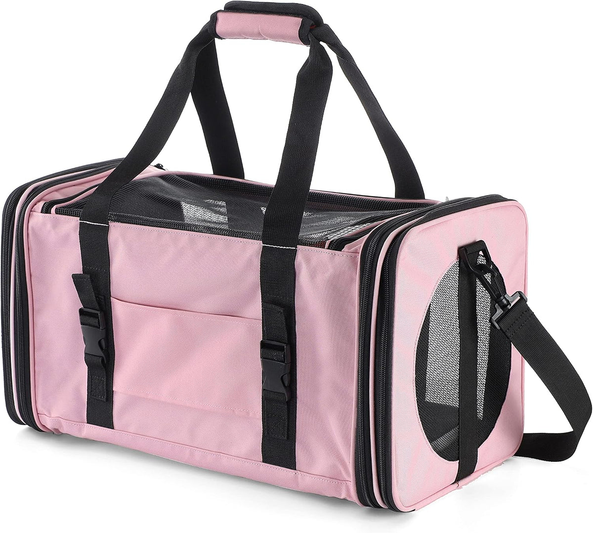 Soft Sided Carrier for Small Medium Cats Dogs - 19.3"L x 11.3"W x 11.3"H / New-Pink - image 4