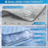 PetAmi Waterproof Dog Cooling Mat Pet Pad for Crate Couch Bed - Light Grey / Medium (29x40) - image 4