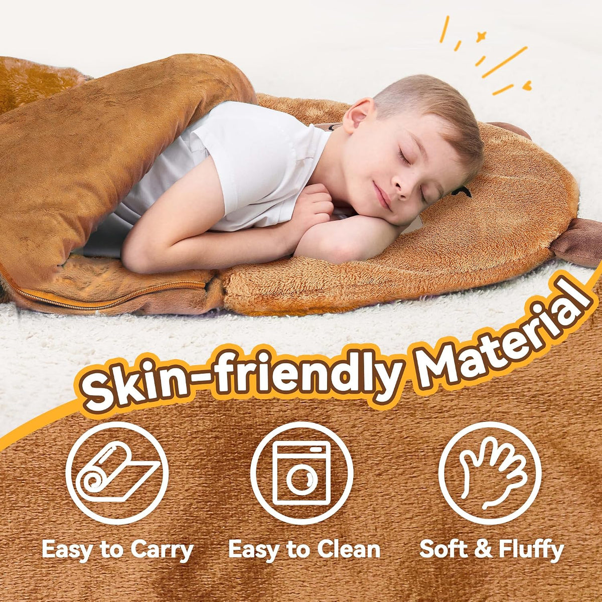 iPlay, iLearn Kids Unicorn Sleeping Bag - Capybara - image 2