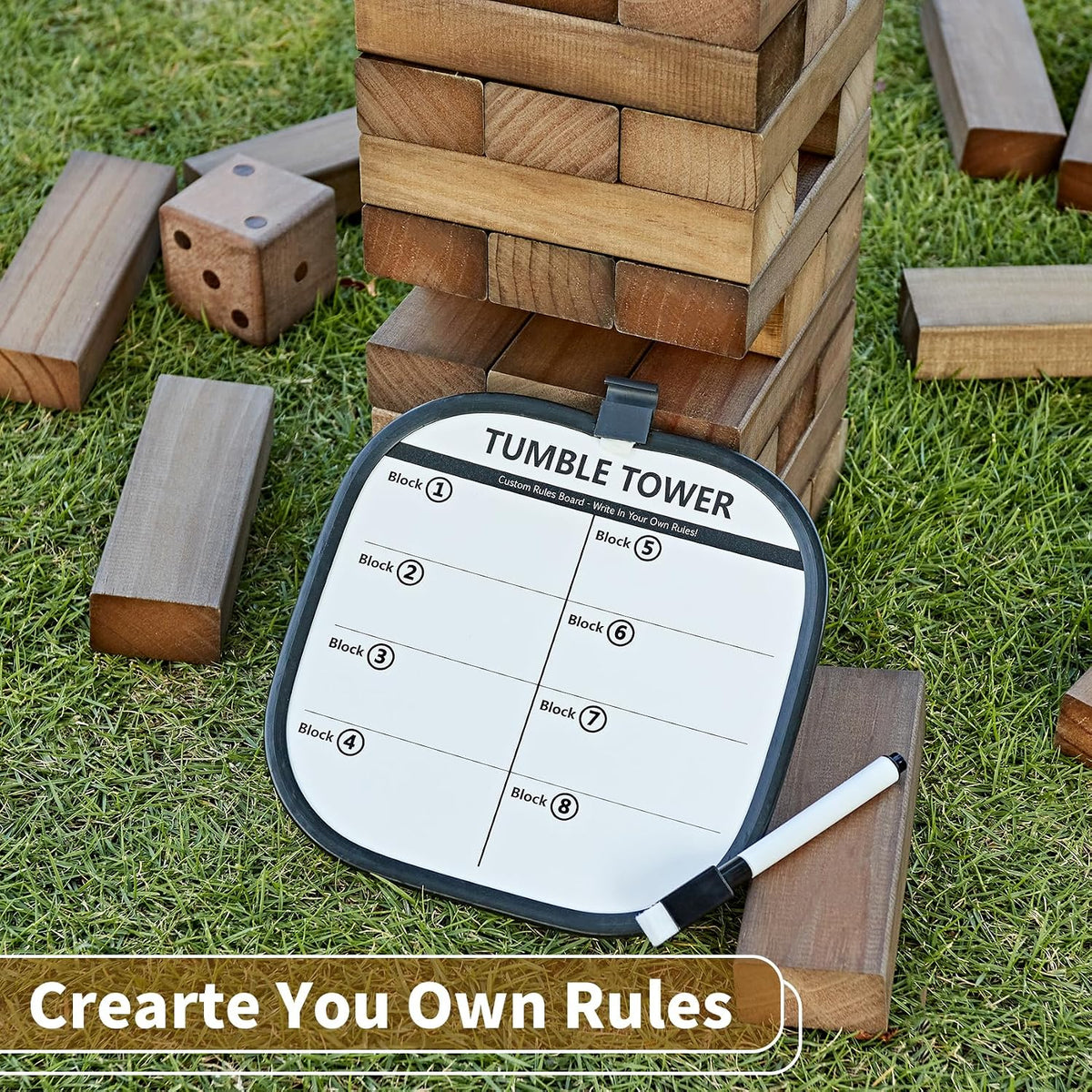 ApudArmis 60 Pcs Tumble Tower - Brown / M-Stack to 3.2 FT - image 3