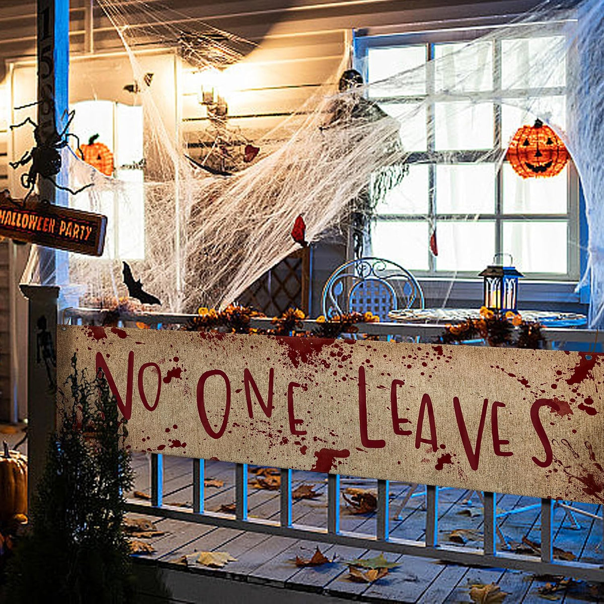 Watayo 71 x 20 inch bloody Halloween banner reading Time To Float - view 7