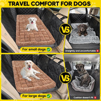 Dog Car Bed Mat Non-Slip Backseat Extender Dog Bed 50" x24.6" – Essentials for Dogs - Brown / For Truck//Large SUVs（56"x28.7") - image 3