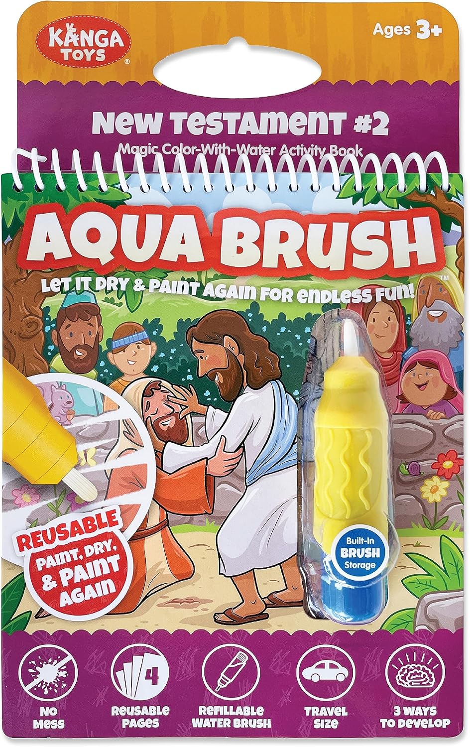 Water Reveal Coloring Scripture Book for Kids. – Fun for Kids & Family - New Testament #2