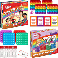The Fidget Game sight words reading bundle with flashcards, dice and pop fidget mats