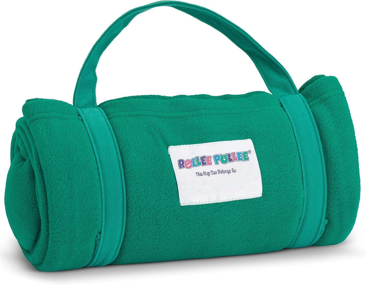 ROLLEE POLLEE Nap Sac Roll Up Napping Blanket with Attached Pillow - Green - image 2