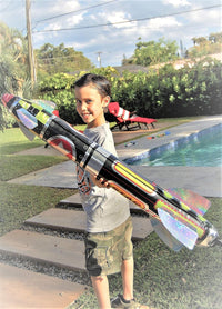 JA-RU giant 41 inch inflatable rocket toy, metallic foil space shuttle - view 4