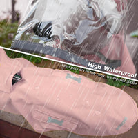 MAMORE Dog Raincoat Waterproof Reflective Adjustable Pet Rain Jacket - X-Small: 4-9lbs / Pink - image 4