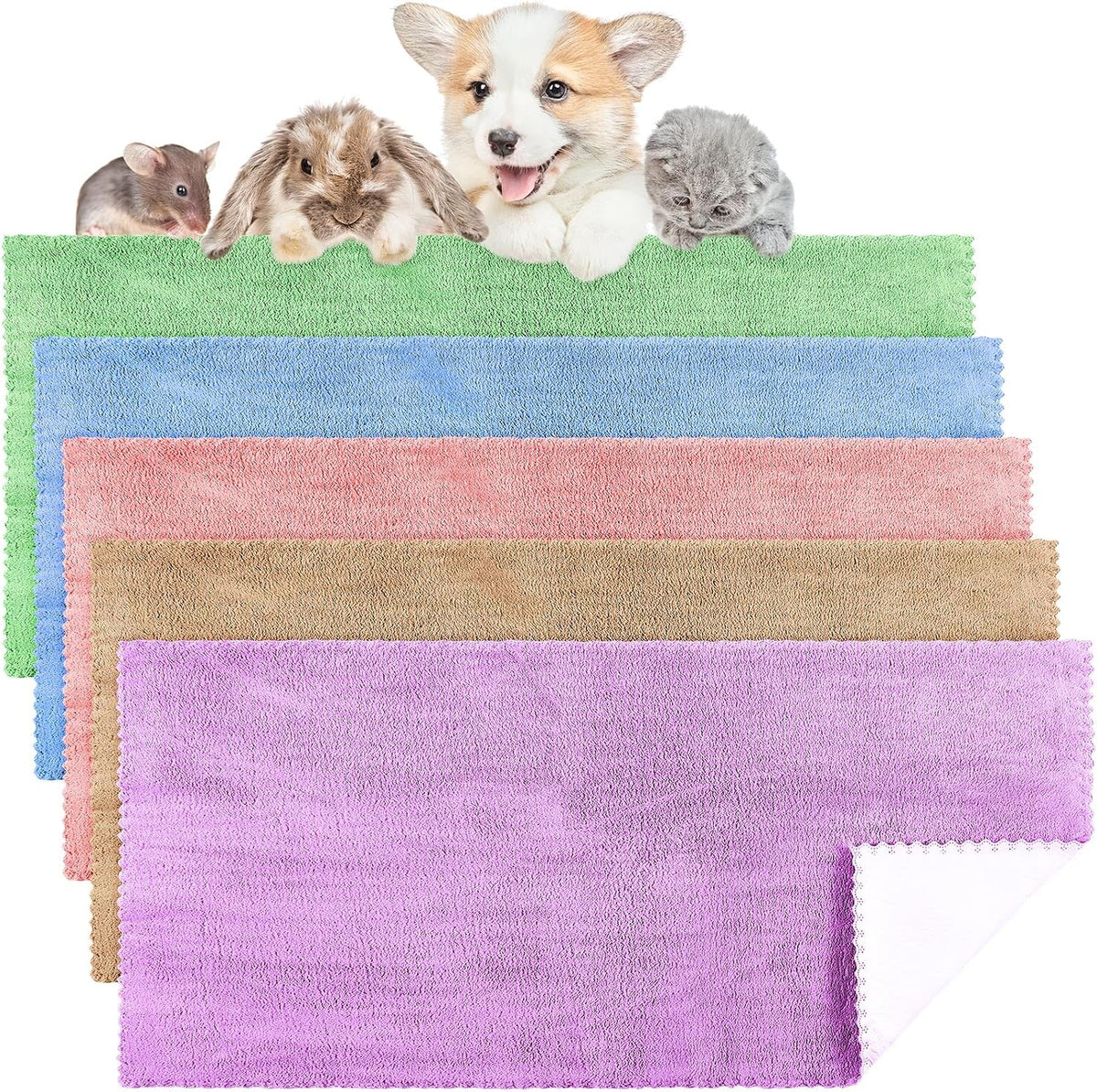 SmoothNovelty 5 Pcs Waterproof Guinea Pig Cage Liner - Colorful / 18" X 24" / Classic