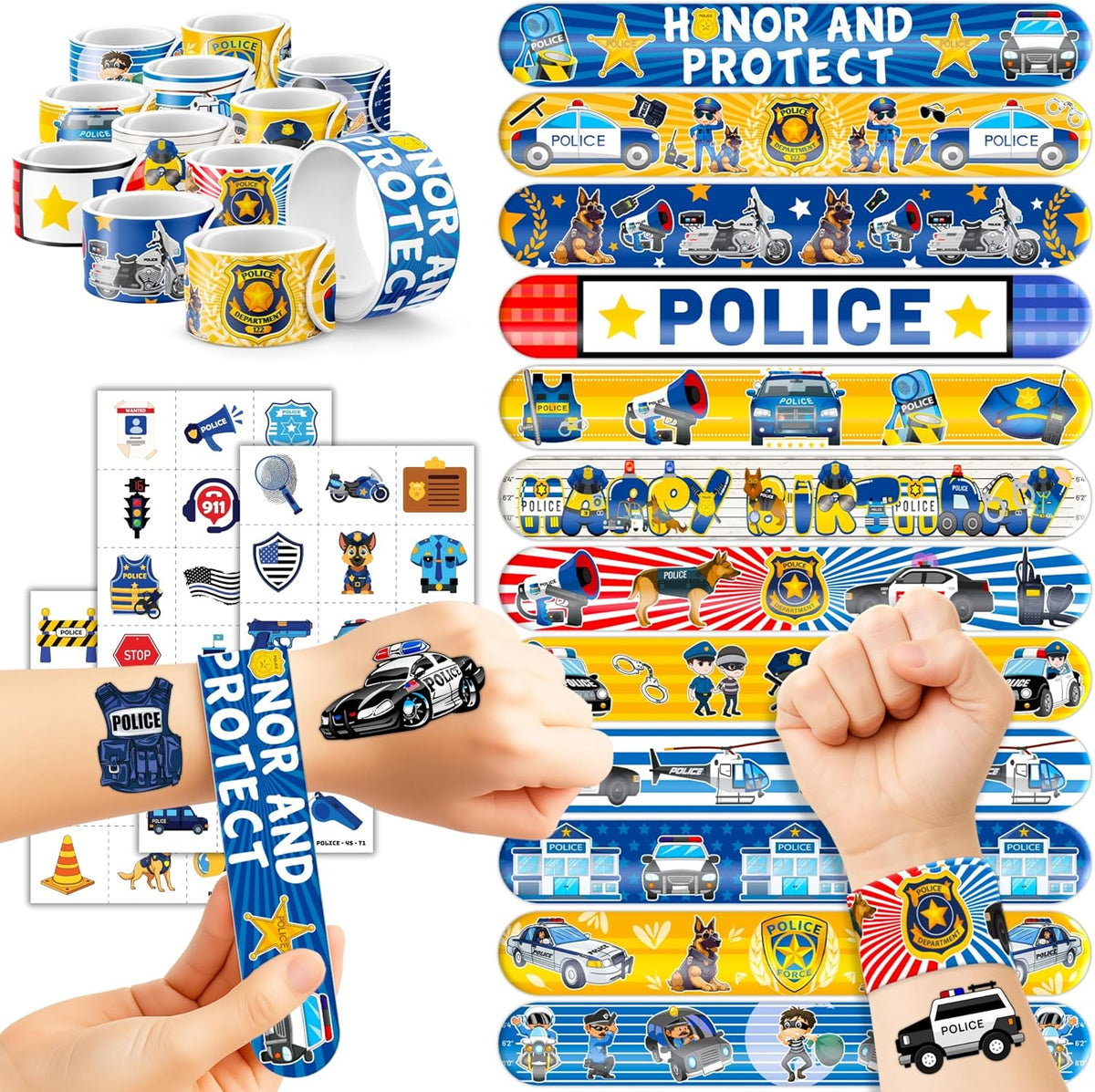 72PCS Space Alien Party Favors - Police