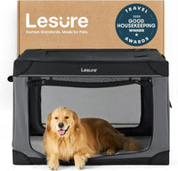Lesure Shown on Today Show Soft Collapsible XL Dog Crate - Black / 42.0"L x 28.0"W x 30.0"H