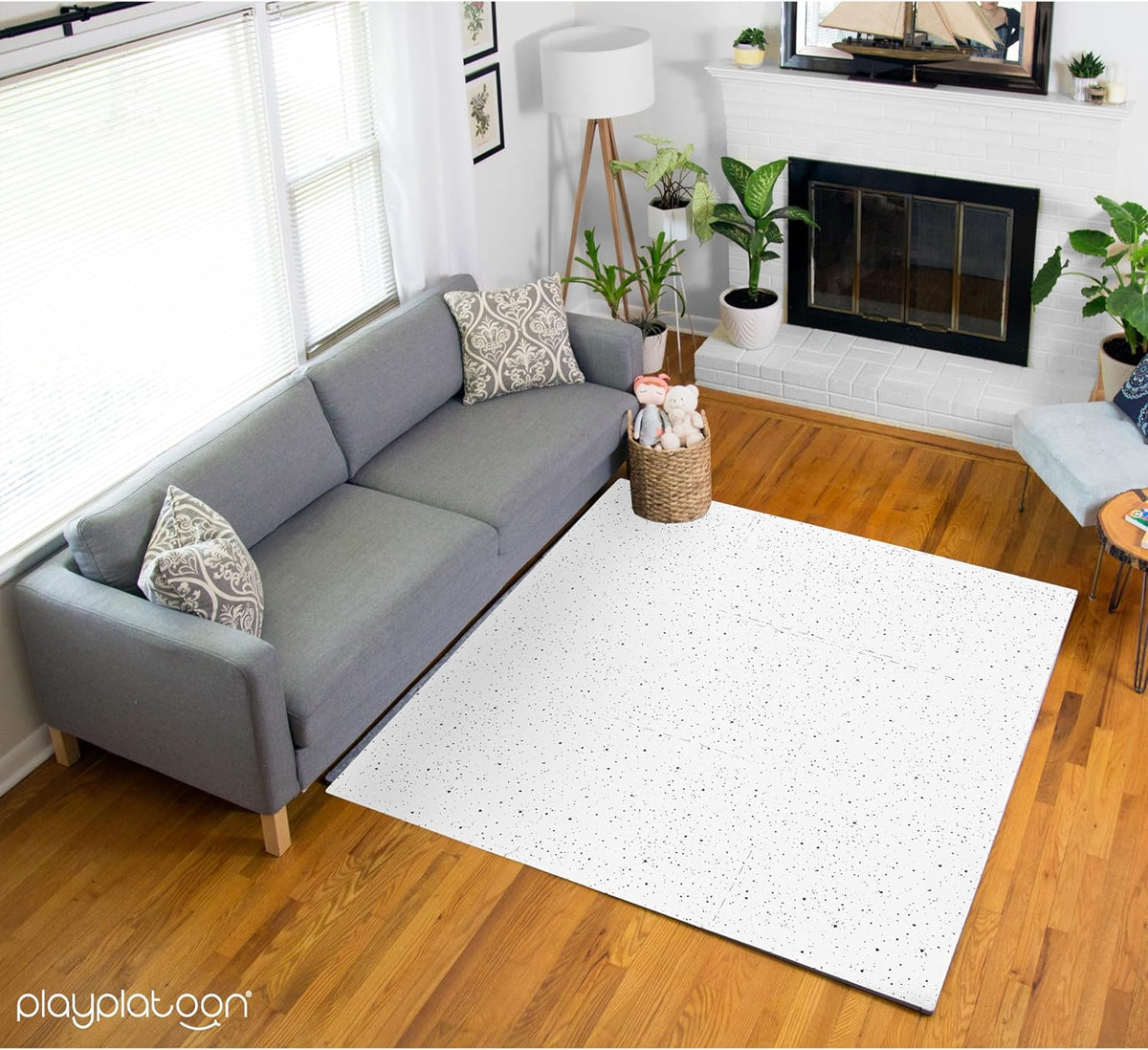 Play Platoon Kids Play Mat, 9 Tile 72x72 Inch - 72"L x 72"W x 0.6"Th / Nordic Grey - image 3