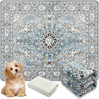 Washable Pee Pads for Dogs, (2 Pack, 36"x42") Upgrade Reusable Puppy Pads with Non-Slip Rug Pad, Super Thickening Absorbent Leakproof Dog Traning Pads Whelping Pad for Dogs, Doggie(Blue-2)
