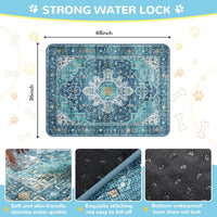 Lahome Botanical Washable Reusable Pee Pads for Dogs, 36x48 - Blue / 3FT x 4FT (Pack of 2) - image 2