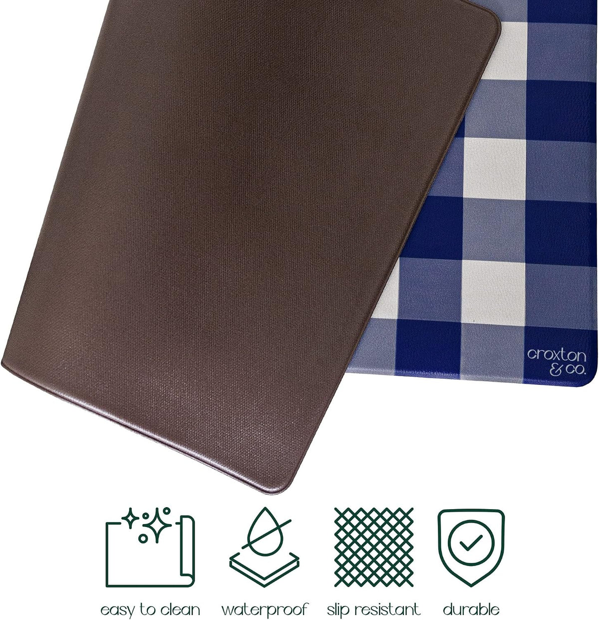 CROXTON & CO. Non-Slip Faux Leather Pet Feeding Mat for Dog Bowls - Pup Picnic - image 3
