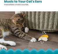 Catstages Dental Banana Cat Toy with Catnip, Interactive Chew for Healthy Teeth and Gums, Engages Hunting Instincts, Durable Indoor Play for Cats, Yellow