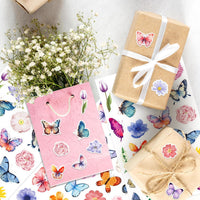 LINAYE 24 Sheets Happy Birthday Stickers, 730 Counts - Butterfly & Flower 24 Sheets - image 4
