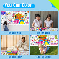 SpriteGru jumbo Halloween coloring poster with ghosts, pumpkins and witches - view 27
