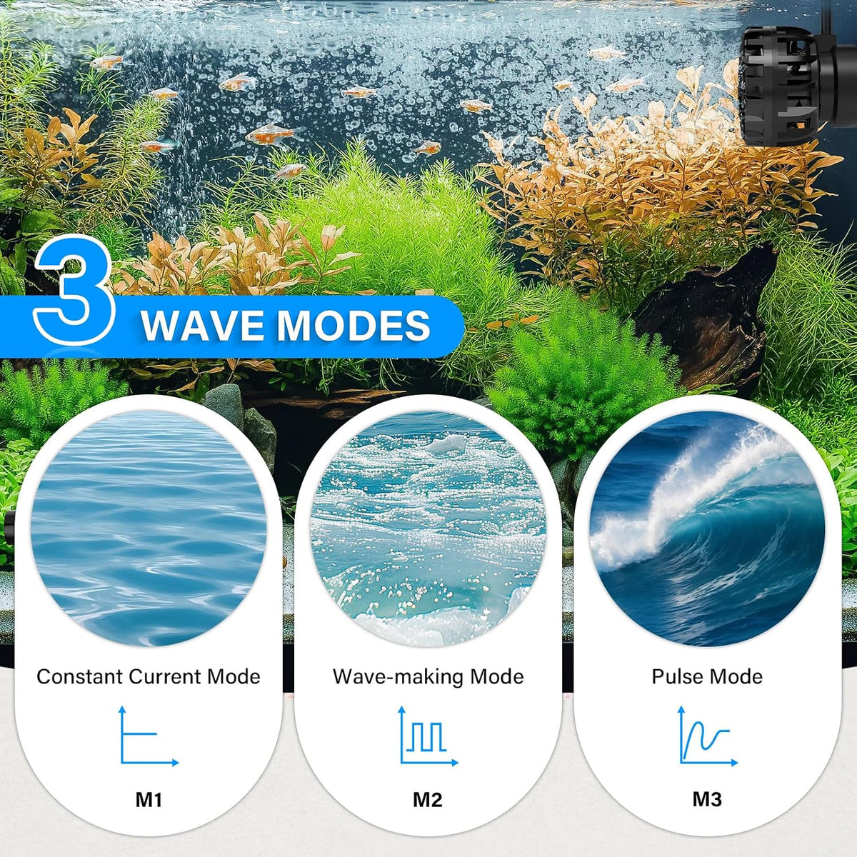 hygger Aquarium Wave Maker for 5-10 Gallon Fish Tanks - 790GPH - image 4