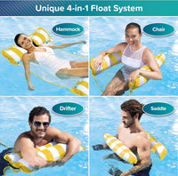 Aqua 4-in-1 Monterey Hammock Pool Float & Water Hammocks - Golden Sunshine / Monterey Hammock / 1 Pack - image 3