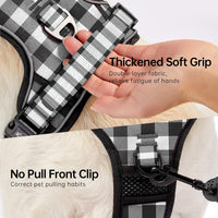 NESTROAD Dog Harness for Medium Sized Dog - Checkered Black / Large - image 3