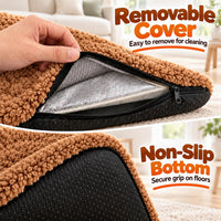 PatiencET Self Warming Cat Bed for Indoor Cats 18'' x 24'' - Khaki / 18*24 - image 4