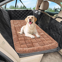 Dog Car Bed Mat Non-Slip Backseat Extender Dog Bed 50" x24.6" – Essentials for Dogs - Brown / For Truck//Large SUVs（56"x28.7")