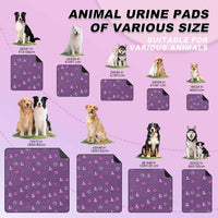 Washable Pee Pads for Dogs, Waterproof - Purple / 36"x41" (Pack of 2) - image 4