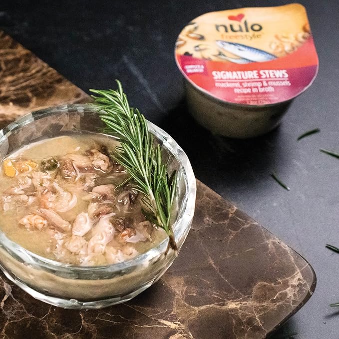 Nulo Freestyle Cat & Kitten Wet Food Signature Stew - Premium All Natural Grain-Free Food Topper With No Added Minerals or Preservatives - High Animal-Based Protein - 2.8 Ounce (Pack of 24)