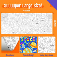 SpriteGru jumbo Halloween coloring poster with ghosts, pumpkins and witches - view 35