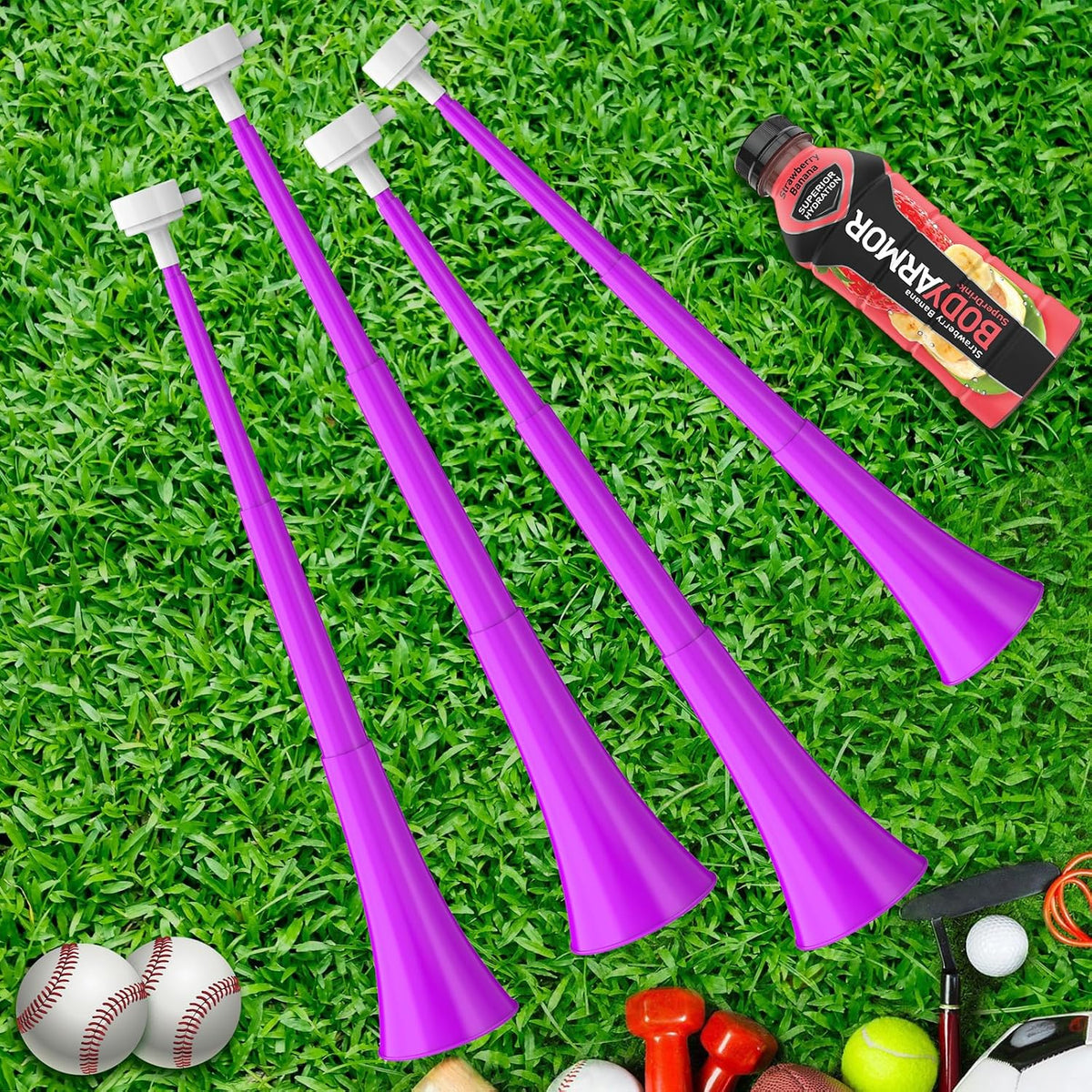 Collapsible Stadium Horn 24 Inch Vuvuzela Trumpet Blow Horns - Purple - image 4