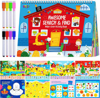 SpriteGru search and find book for kids with dry erase markers and storage bag - view 2