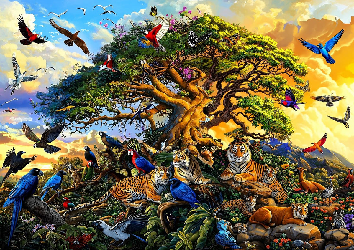 Halloween Puzzle 500 Piece with Lettered for Adults Gift - 1000piece - Forest Jubilee - 27.5x19.7" / Retired Models