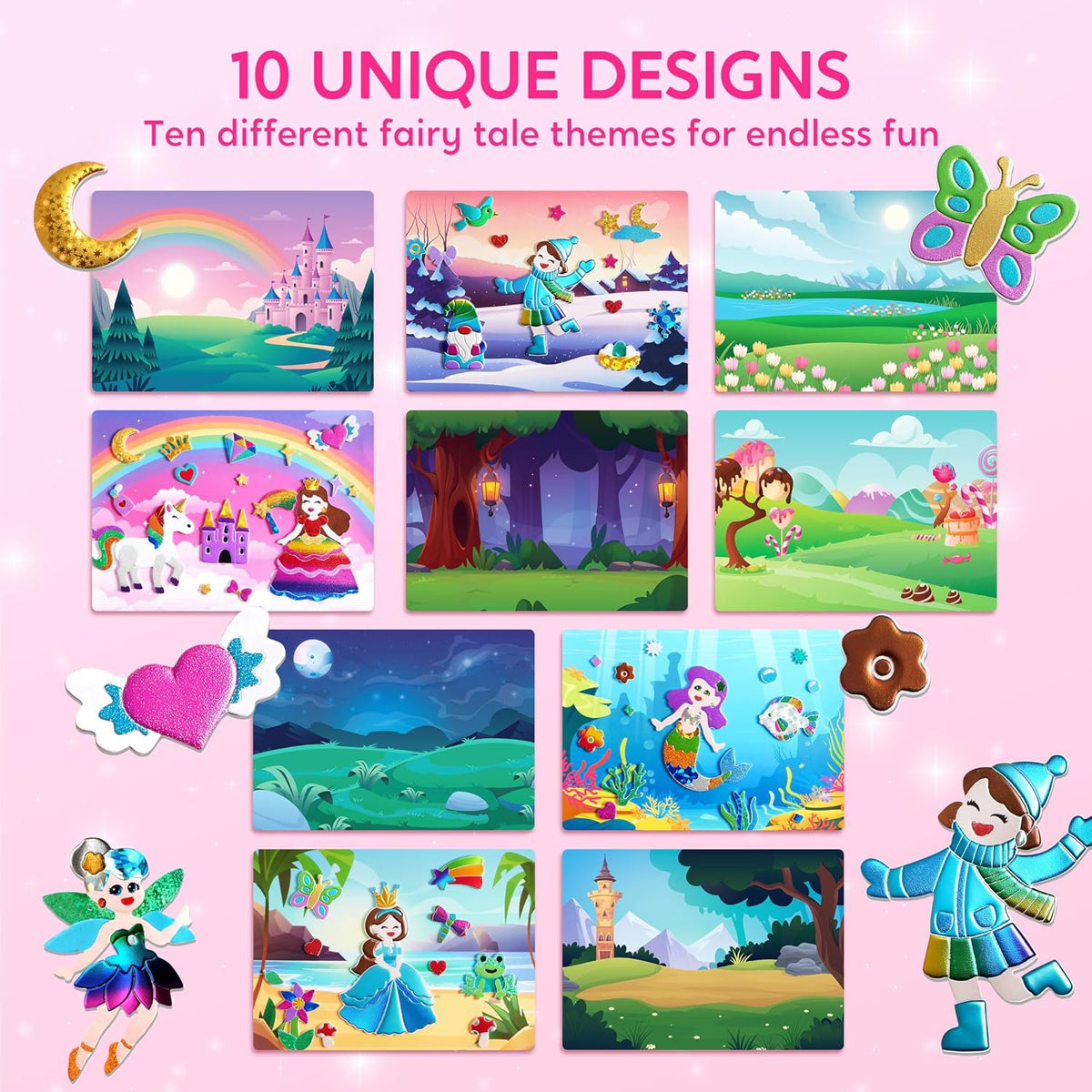 Klever Kits Unicorn Foil Art, Arts & Crafts for Kids 4 and Up - Princess - image 2