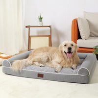 Orthopedic Dog Beds for Large Dogs - XL(42x30x7.5)Inches / Grey