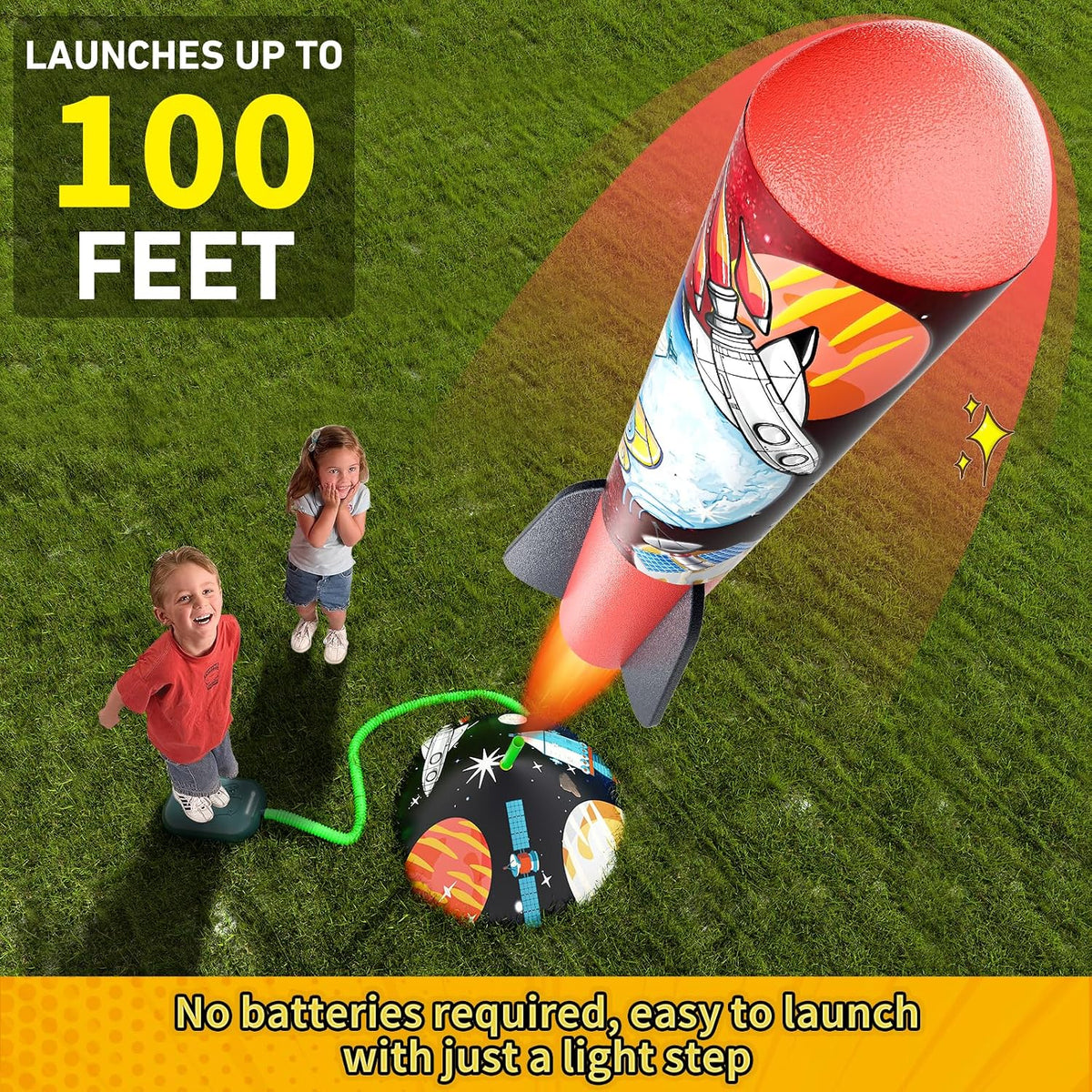 Toy Rocket Launcher for Kids, Outdoor Toys for Kids Ages 4-8 - 8P - image 3