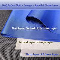 EUPXRHY mini trampoline spring cover pad with 3 layers fitted on a small indoor trampoline - view 4