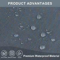 VENESSCO blue-gray waterproof Oxford dog bed cover, 36 x 27 x 3 inch, cover only - view 3