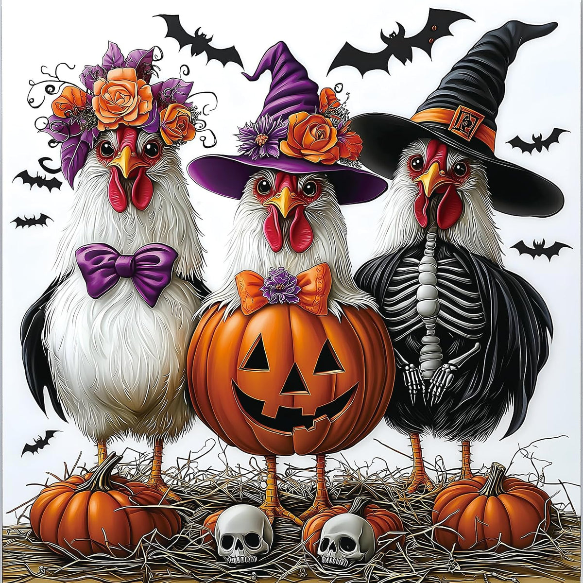 Blueforest Puzzles for Adults 500 Pieces - Halloween Chicken / 20" X 20"
