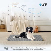 MICROCOSMOS Summer Cooling Mat & Sleeping Pad- Water Absorption Top, Materials Safe, Easy Carry, EZ Clean. Keep Cooling for Pets, Kids and Adults.(Drak Grey, 36" x24")