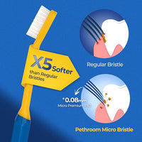 PETHROOM] Pet Toothbrush | Dogs and Cats Teeth Brushing Cleaning Tooth Care | Soft Bristle Cleaning Toothbrush for Dog Puppy Cat, Removing Old Plaque and Tartar (Medium)