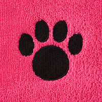 Bone Dry Pet Grooming Towel Collection Absorbent Microfiber X-Large - Embroidered Raspberry Sorbet / 41x23.5" - image 4