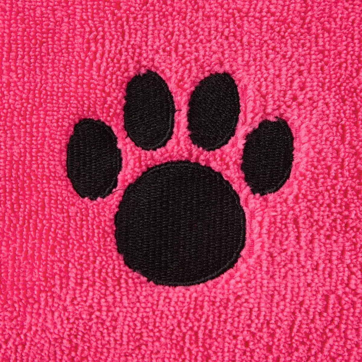 Bone Dry Pet Grooming Towel Collection Absorbent Microfiber X-Large - Embroidered Raspberry Sorbet / 41x23.5" - image 4