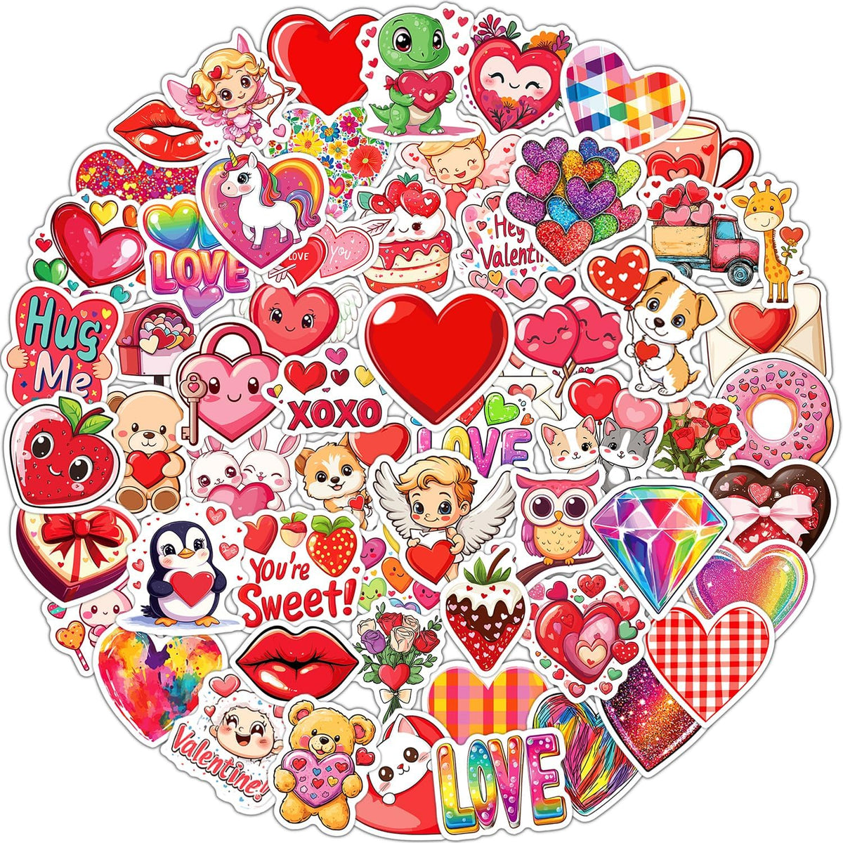 JCFIRE Halloween Stickers for Kids - Valentine 100 Pcs