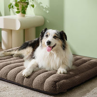 LE SURE Cute Orthopedic Dog Bed Large Sized Dog, Flat Pet Mat - 36"L x 27"W x 4"Th / Brown - image 2