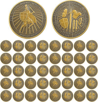Nosiny 40 Christian challenge coins in gold zinc alloy with double sided print - view 4