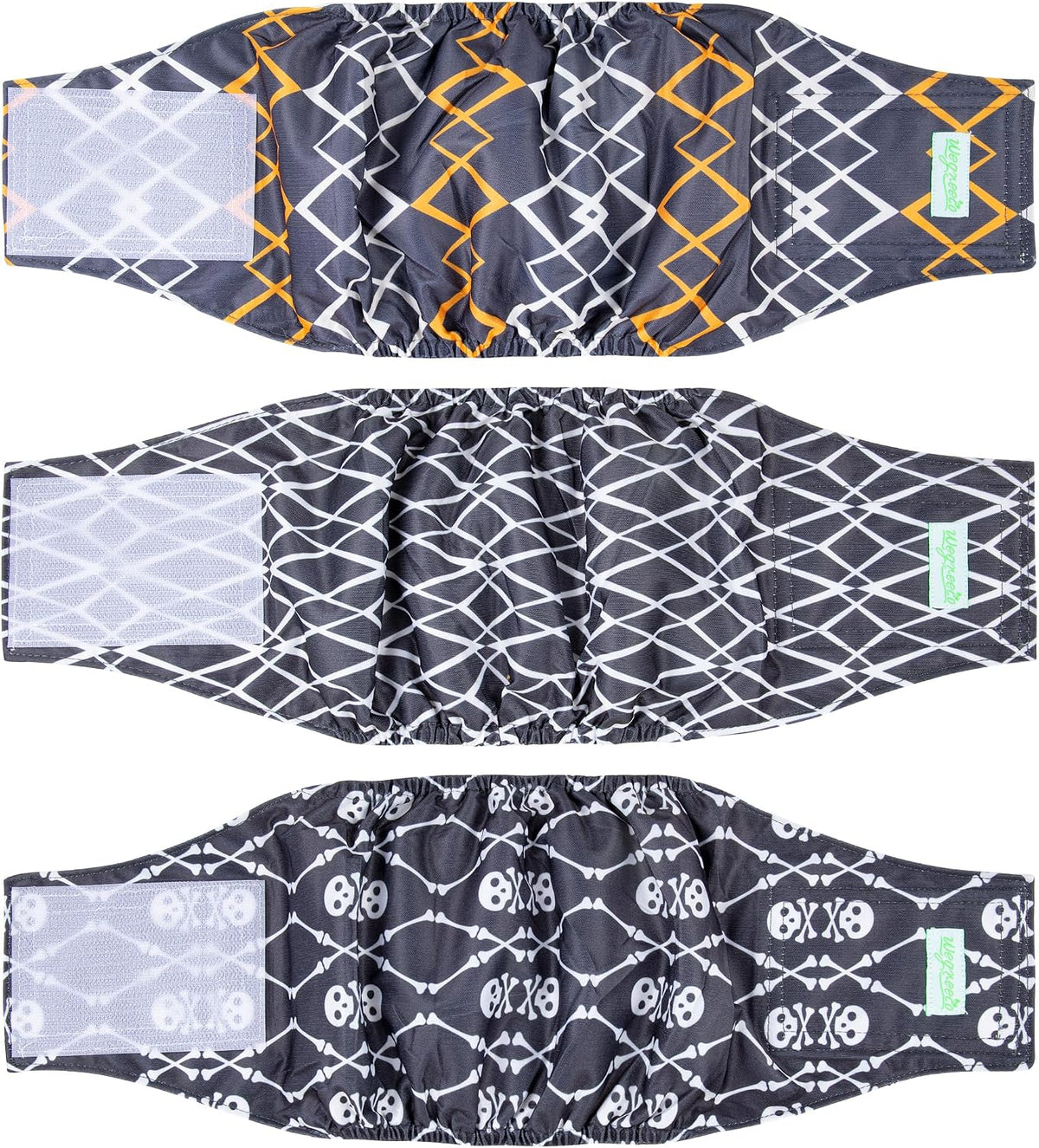 Wegreeco Washable Male Dog Belly Band - Small / Black Geometric