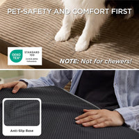 Bedsure ComfyFleece Large Dog Bed for Crate with Washable Cover - 41x27x3.3 / Coffee & Cream - image 4