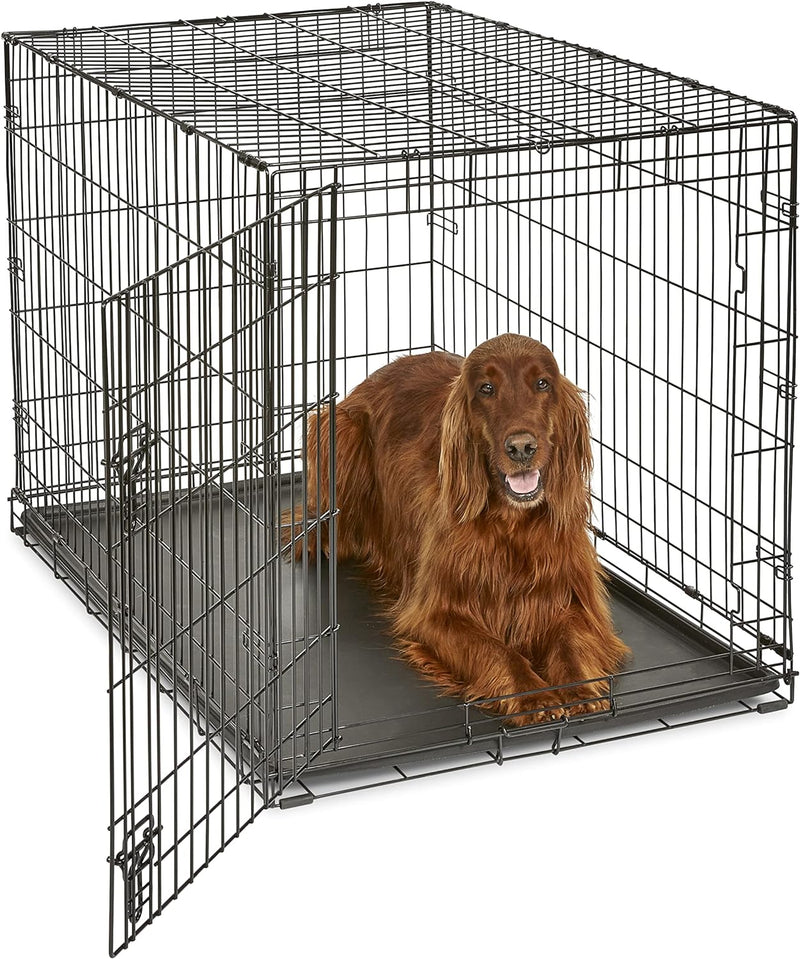 New World by Midwest 42-Inch Single Door Crate, for Large Breeds - Single Door - Black / Large (42"L)