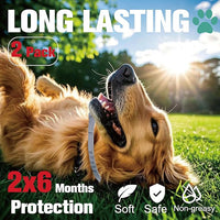 Flea Collar for Dogs, Flea and Tick Prevention for Dogs Collar, Dog Flea and Tick Treatment, 2 Collars, 12 Months Prevention, One Size Fits All